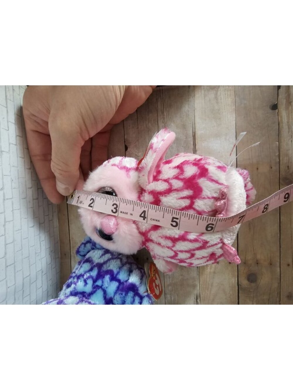 TY Beanie Boos Oscar & Pinky Owl Plush Lot 2 Big Eye Stuffed Animals Tags - Picture 5 of 7
